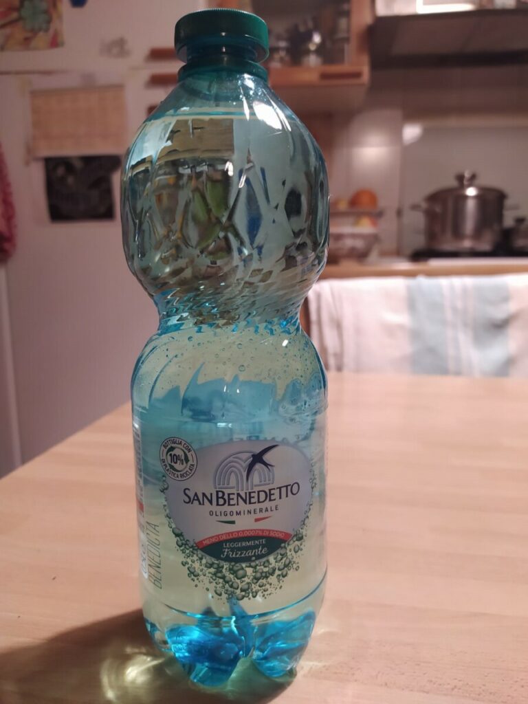 Small bottle of Italian sparkling water