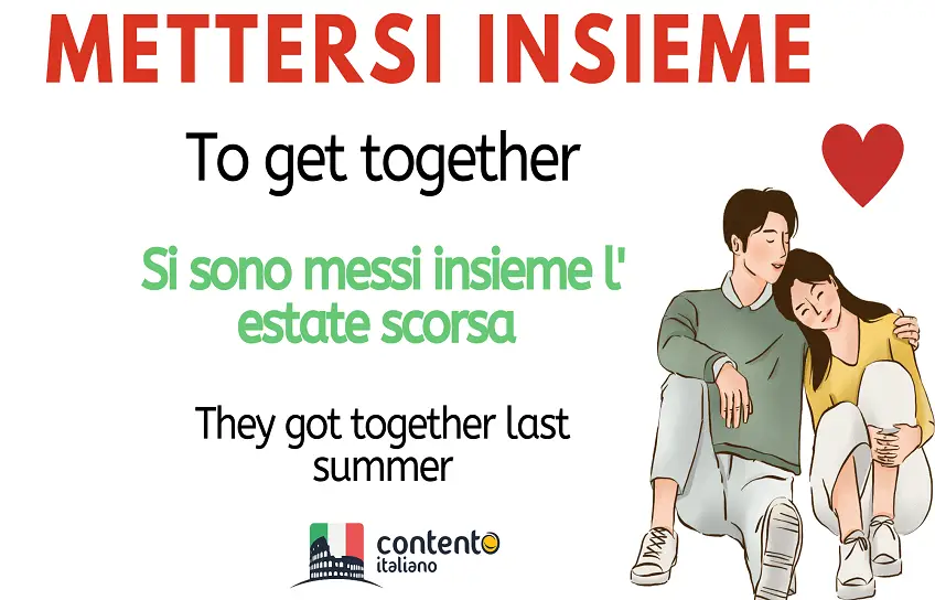 The Italian phrasal verb mettersi insieme