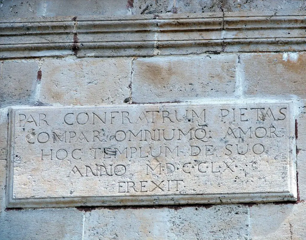 Latin inscription on stone 